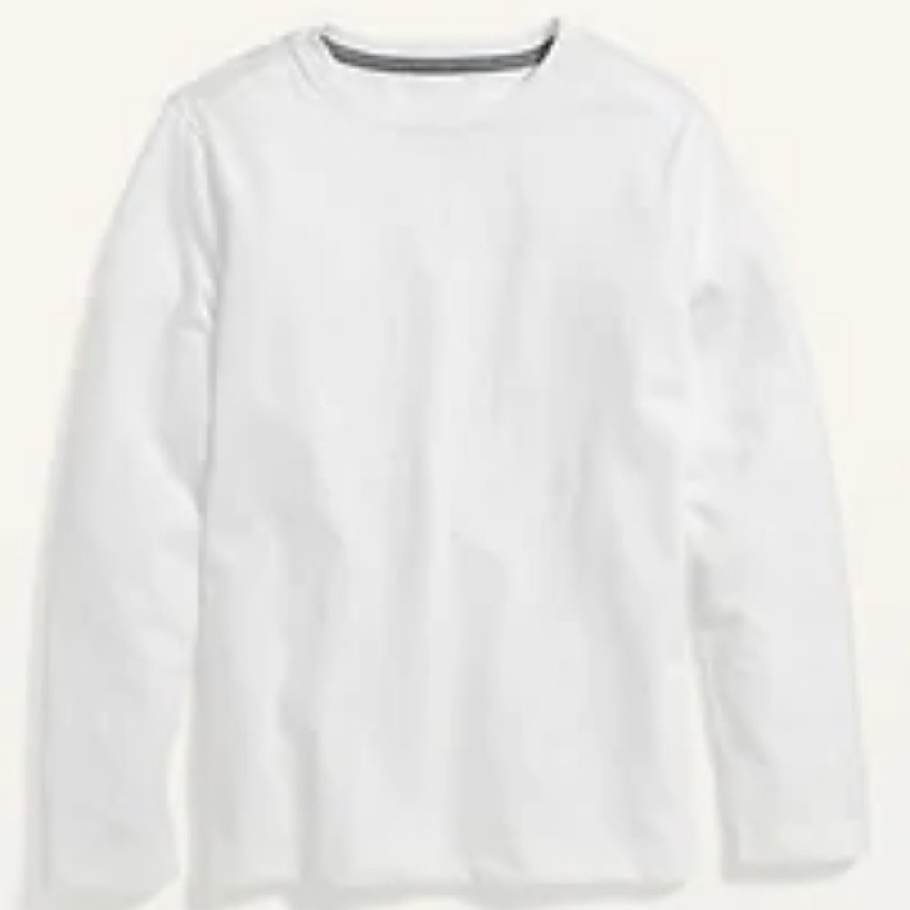 Old Navy Softest Long-Sleeve T-Shirt for Big Boys White Size XL (14-16)